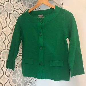 Ann Taylor Short Green Cardigan XS